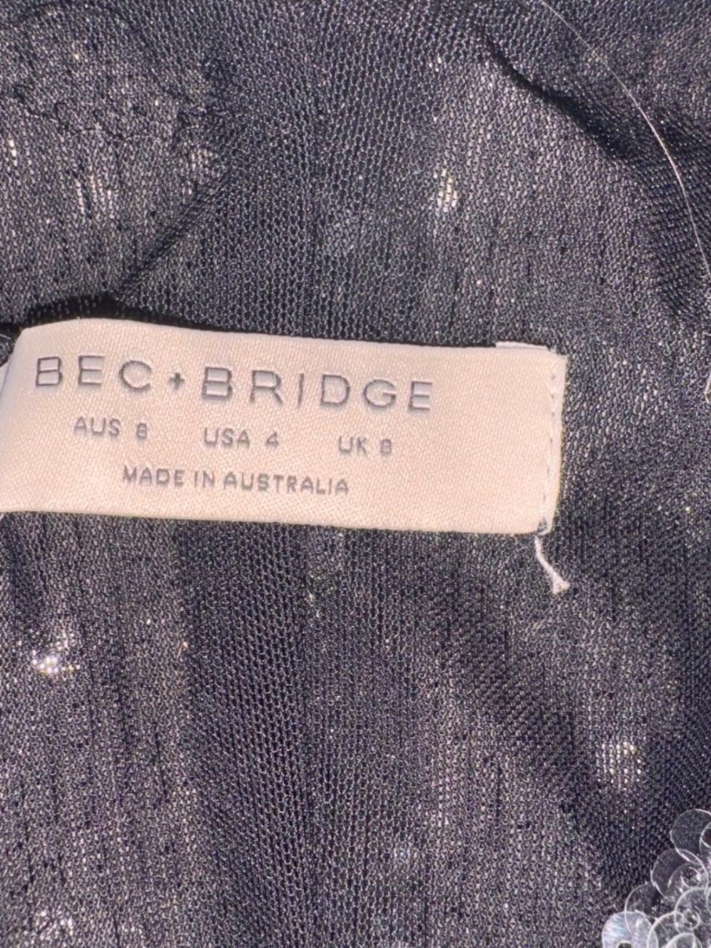 Bec & Bridge Women's Black and Silver Mini Dress - Picture 6 of 6